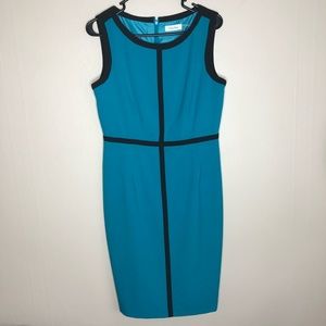 Calvin Klein Teal Dress Career Size 8